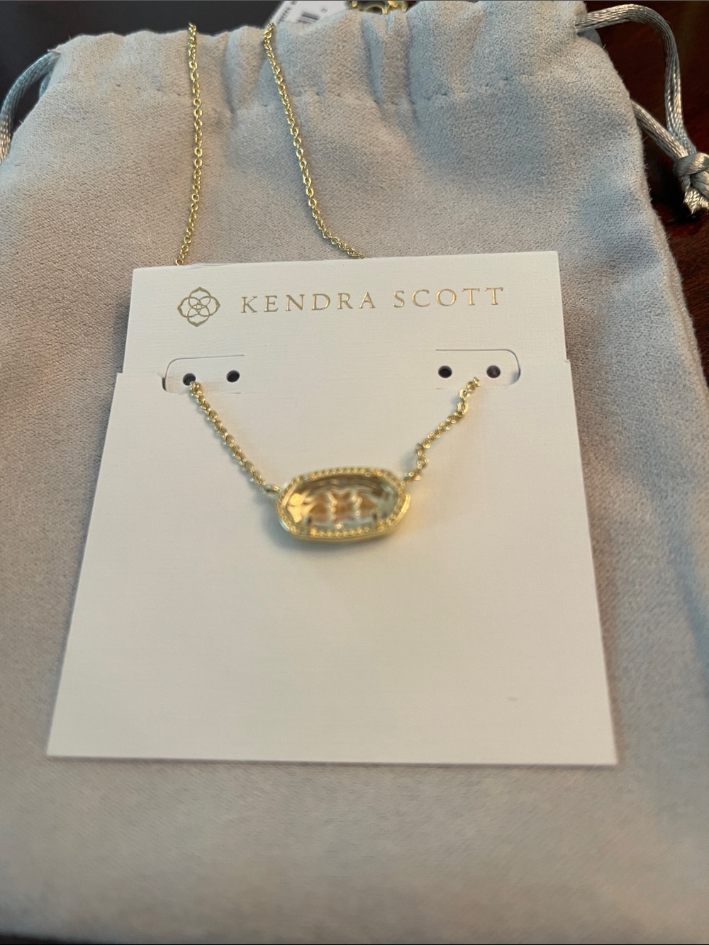 Kendra Scott Gold Oval Pendant Necklace with Delicate Chain